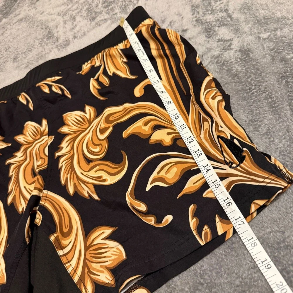 TacHuntFish THF 4XL Black‎ Gold Fleur de Lis Saints Athletic Gym Workout Shorts